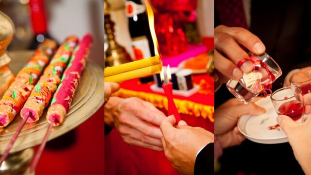 Some images of ritual objects used in weddings in Vietnam.