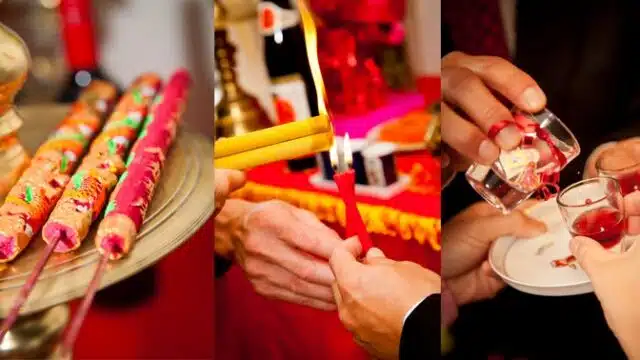 Some images of ritual objects used in weddings in Vietnam.