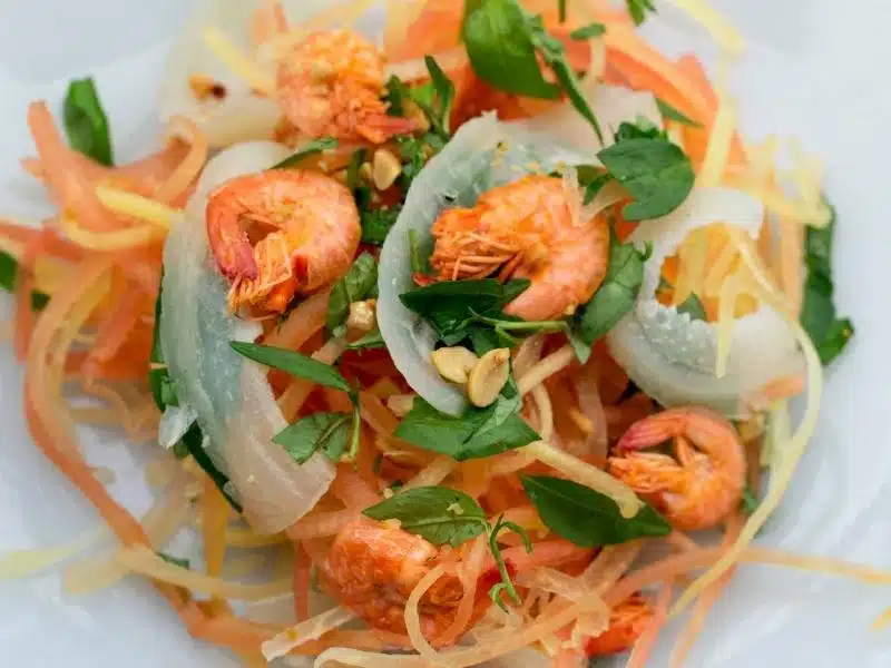 Goi du du, or Vietnamese papaya salad