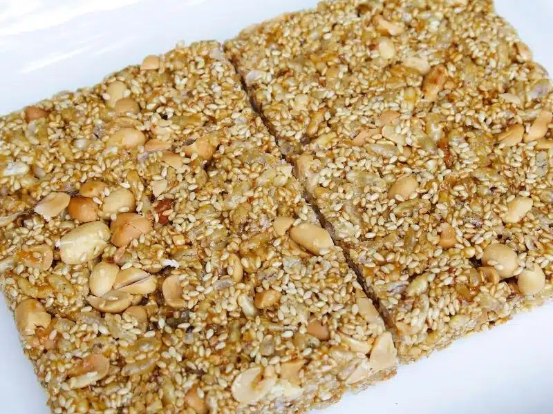 A brick of sesame and peanut candy (Mè Xửng) from Vietnam